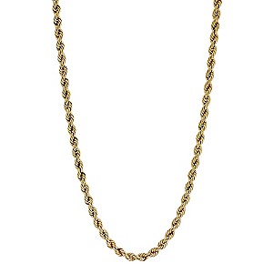 9ct Yellow Gold 20` Rope Necklace