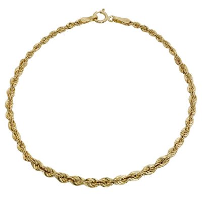 9ct Yellow Gold Rope Bracelet - Product number 8735336
