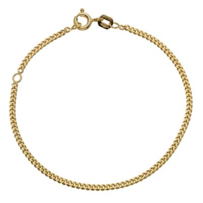 H Samuel 9ct Yellow Gold 6` Kids Curb Bracelet