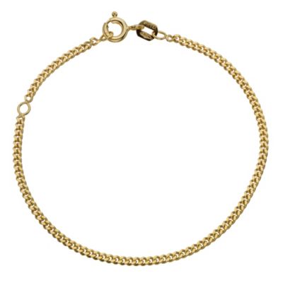 9ct Yellow Gold 6` Kids Curb Bracelet