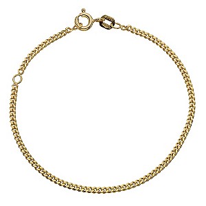 9ct Yellow Gold 6` Kids Curb Bracelet