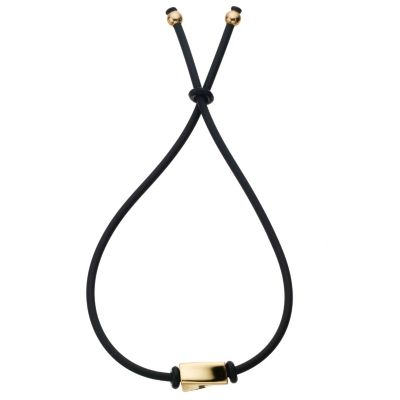 9ct Gold Twist Bead and Rubber Bracelet - Product number 8736685