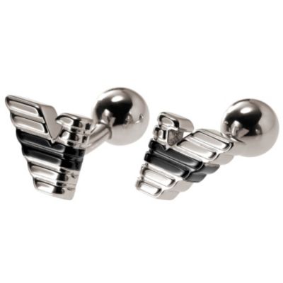Emporio Armani men's logo cufflinks - Product number 8740690