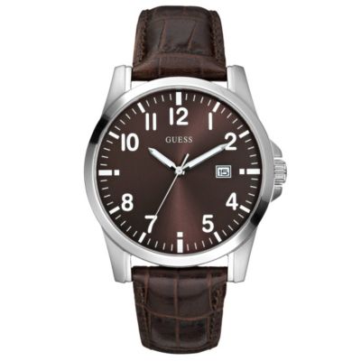 Guess Squadron Brown Strap Watch