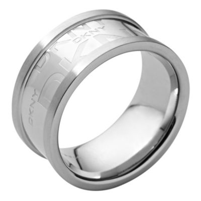 DKNY silver logo ring
