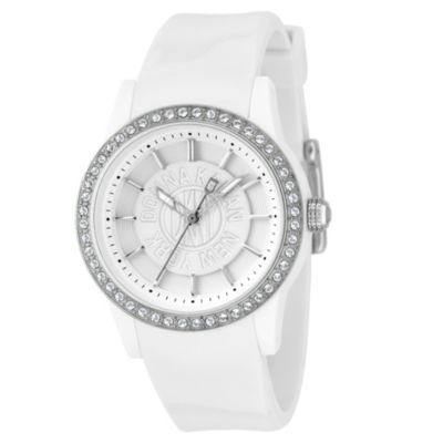 DKNY Ladies' Exclusive White Strap Watch - Product number 8745897