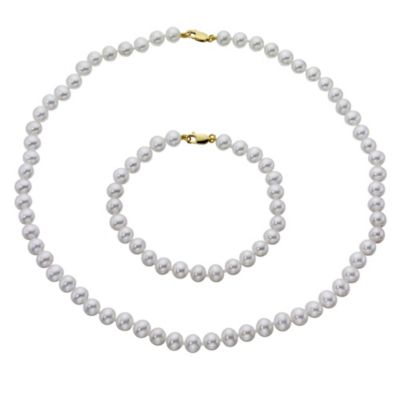 Cultured freshwater pearl bracelet 