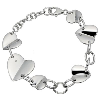 Hot Diamonds Hot Diamond Sterling Silver Echo Heart Bracelet