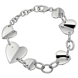 Hot Diamond Sterling Silver Echo Heart Bracelet