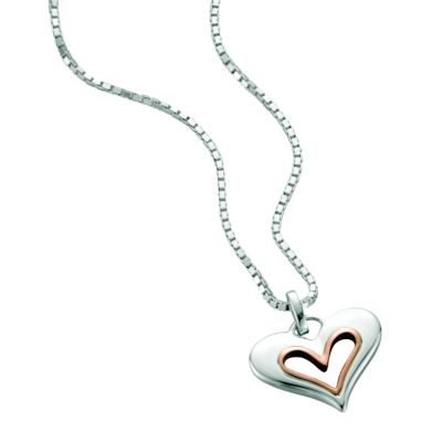 Clogau Gold Silver & Rose Gold Heart Pendant - Product number 8746761
