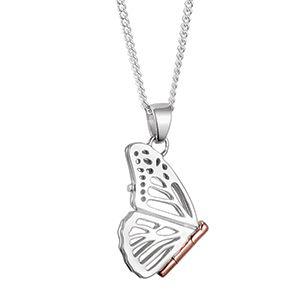 Clogau Gold Silver & Rose Gold Butterfly PendantClogau Gold Silver & Rose Gold Butterfly Pendant