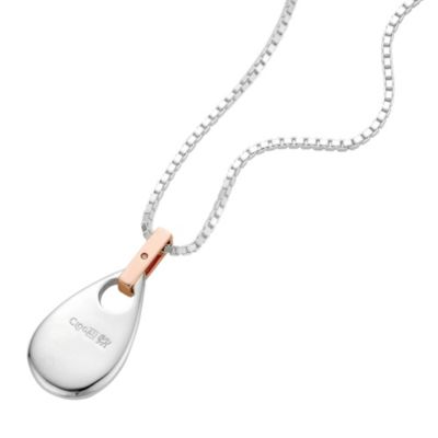 Clogau Silver & Rose Gold Teardrop Pendant - Product number 8746818