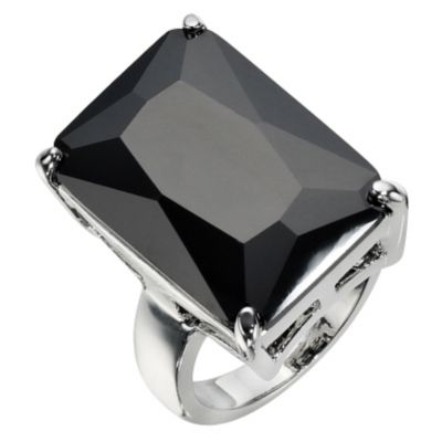 Large Black Rectangular Ring- Size P - Product number 8747679