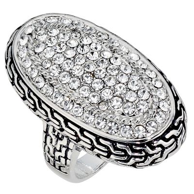 Large Oval Clear Ring- Size P - Product number 8747695