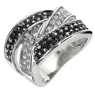 Smokey Clear Stripe Ring- Size P - Product number 8747717