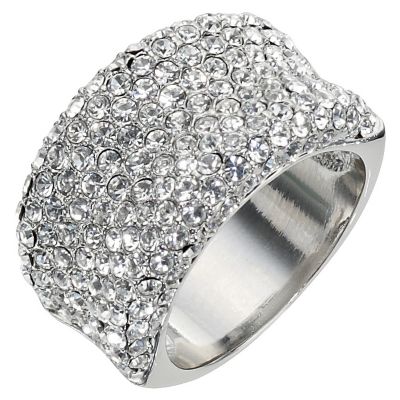 Clear Crystal Band Ring- Size Large - Product number 8747733