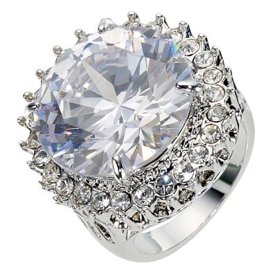 Round Clear Stone Ring- Size P - Product number 8747768