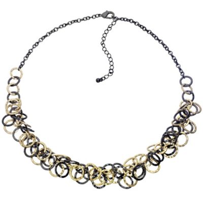 Black And Gold Multi Tone Looped Necklace