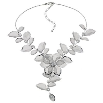 Silver Mesh Flower Necklet
