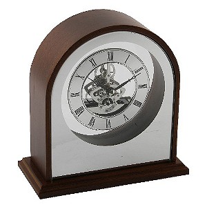 H Samuel Arched Wooden Mantle Clock