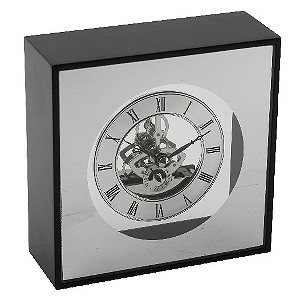H Samuel Square Wooden Mantle Clock