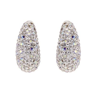 Silver & white crystal earrings - Product number 8779147