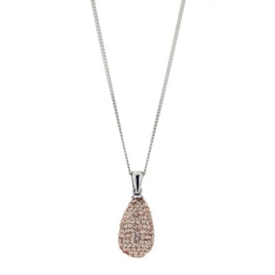 De Montfort silver peach crystal drop pendant - Product number 8779163