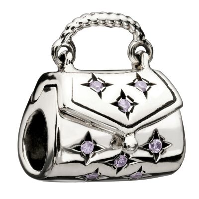 Chamilia - sterling silver sparkle lilac purse bead - Product number 8785546