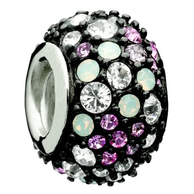 Chamilia - Kaleidoscope pink and black Swarovski silver bead - Product number 8785643