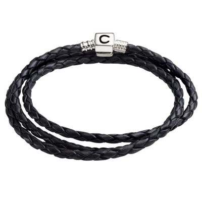 Chamilia black leather wrap around bracelet - Product number 8785724