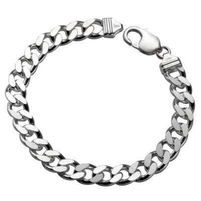 Men's sterling silver curb bracelet - Product number 8787409