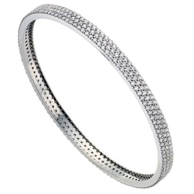 Sattva 18ct White Gold 5 Carat Diamond Bangle - Product number 8790027