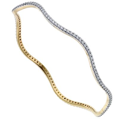 Sattva 18ct Yellow Gold 1.90 Carat Diamond Slim Bangle - Product number 8790051