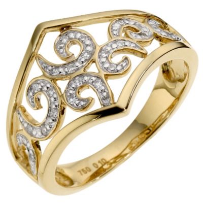 Sattva 18ct Yellow Gold Diamond Ring - Product number 8790329