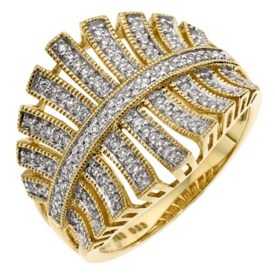 Sattva 22ct Yellow Gold 0.33 Carat Diamond Ring