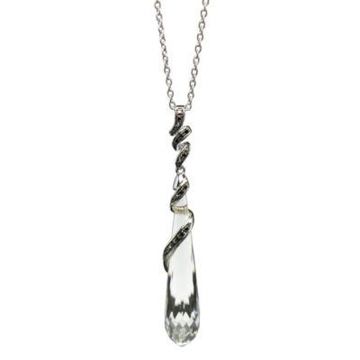 Amanda Wakeley silver white quartz & black diamond pendant - Product number 8798524