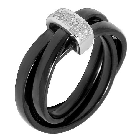Amanda Wakeley diamond and ceramic ring