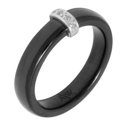 Amanda Wakeley diamond ceramic bar ring