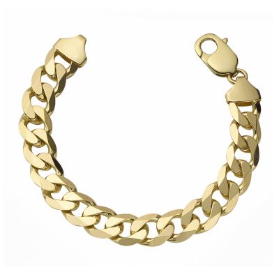 Unbranded 9ct Yellow Gold 8.75` Solid Curb Bracelet