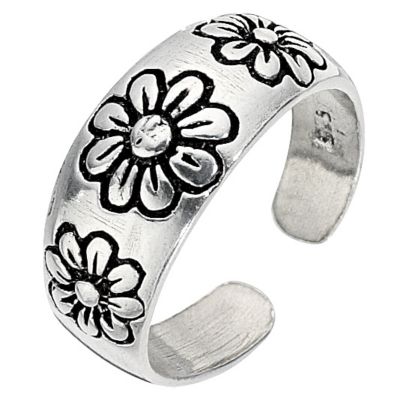 Sterling Silver Engraved Toe Ring