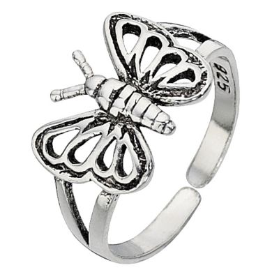 Sterling Silver Butterfly Toe Ring