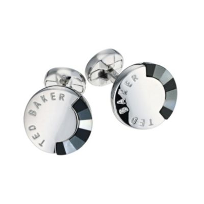 Ted Baker Kishna grey & logo cufflinks - Product number 8817405