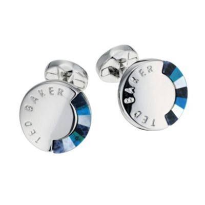 Ted Baker Kishna blue & logo cufflinks - Product number 8817413
