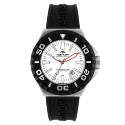 Rotary Black Rubber Strap Watch - Product number 8825971