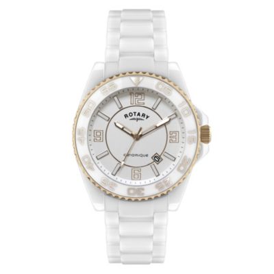 Rotary Ceramique White Bracelet Watch