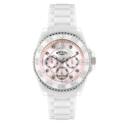 Rotary Ceramique Mother Of Pearl Bracelet Watch