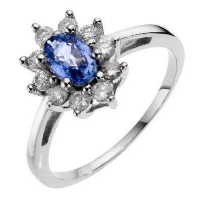 18ct white gold Sri Lankan Sapphire 