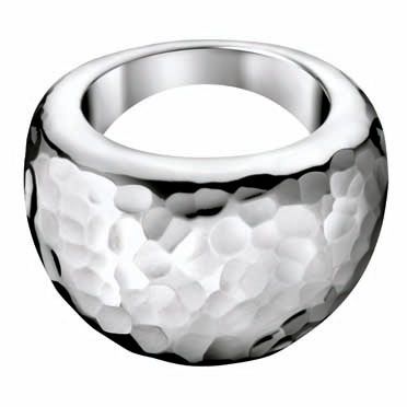 Calvin Klein stainless steel hammered ring