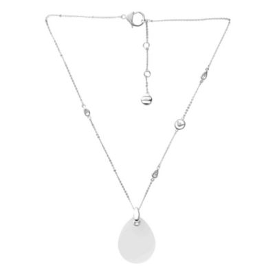 Emporio Armani silver white logo pendant - Product number 8845697