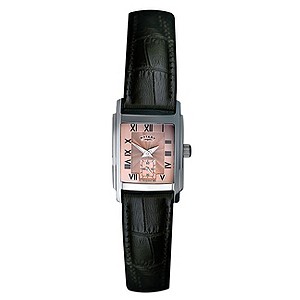 Rotary Aquaspeed Pink Dial & Black Leather Strap WatchRotary Aquaspeed Pink Dial & Black Leather Str